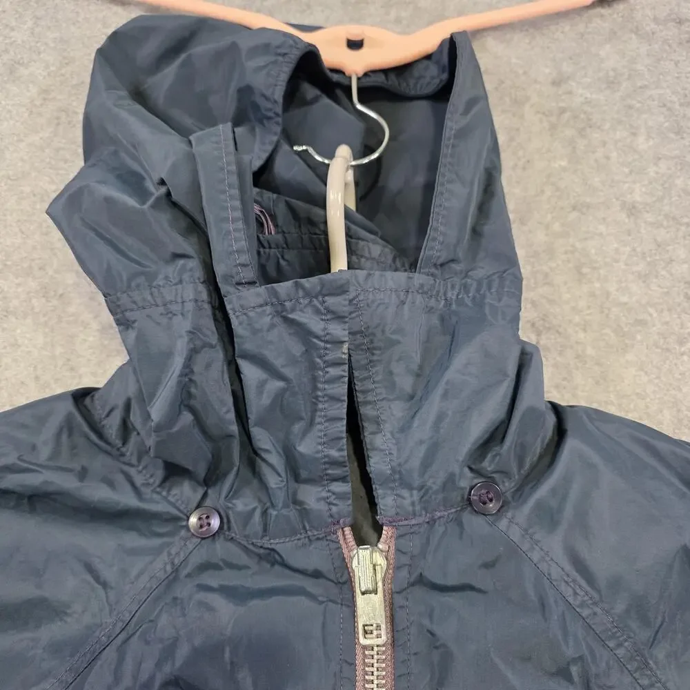VTG Champion‎ Running Man Jacket Mens XL Blue Nylon Hooded Windbreaker Made USA
